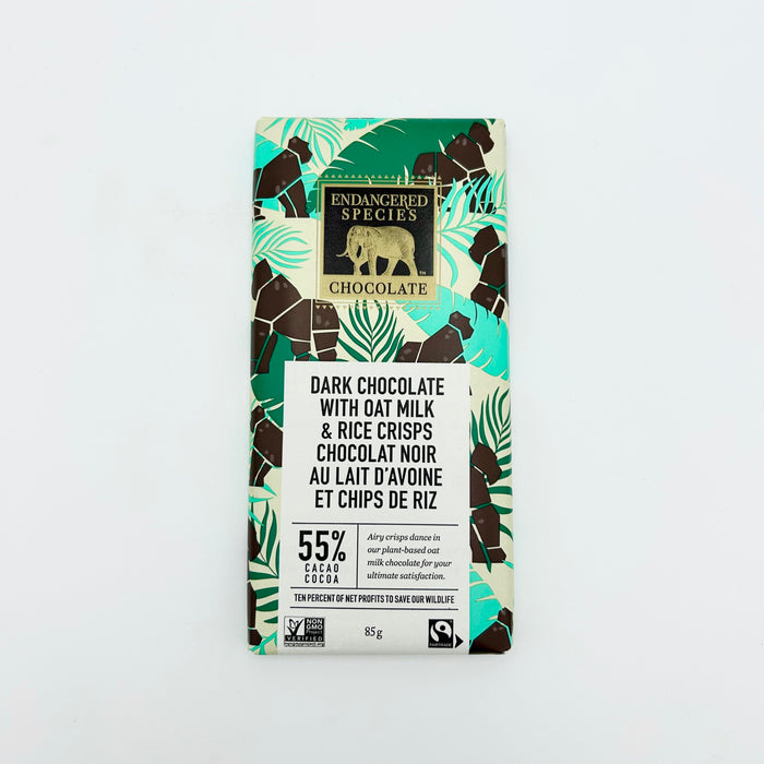 Endangered Species Dark Chocolate with Oat Milk and Rice Crisps