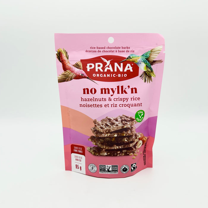 Prana No Mylk'n Hazelnuts and Crispy Rice Chocolate Bark (organic)